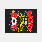 Daddy Of The Birthday Boy Matching Dad Son Family Fleecedecke (Vorderseite (Horizontal))
