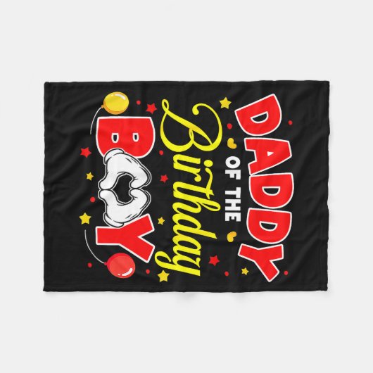 Daddy Of The Birthday Boy Matching Dad Son Family Fleecedecke (Vorderseite (Horizontal))