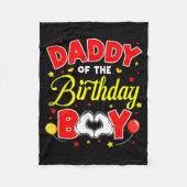 Daddy Of The Birthday Boy Matching Dad Son Family Fleecedecke (Vorderseite)