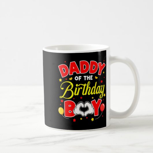 Daddy Of The Birthday Boy Matching Dad Son Family Kaffeetasse (Rechts)