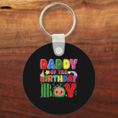 Daddy Of The Birthday Boy Melon Family Matching Fu Schlüsselanhänger (Vorderseite)