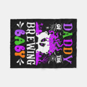 Daddy Of The Brewing Baby Dad To Be Halloween  Fleecedecke (Vorderseite (Horizontal))