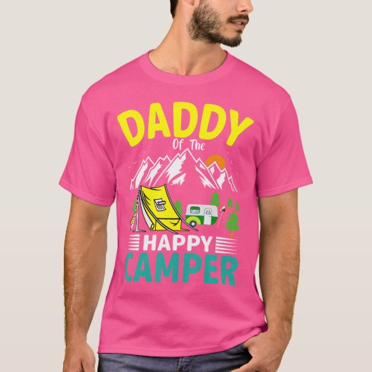 Daddy Of The Camper Dad 1St Birthday Family Campin T-Shirt (Vorderseite)