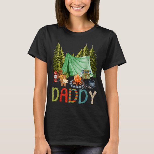 Daddy Of The Happy Camper 1st Birthday Bear Camng T-Shirt (Vorderseite)