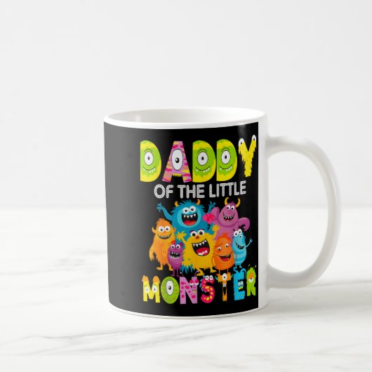 Daddy Of The Little Monster 1st Birthday Boy Party Kaffeetasse (Rechts)
