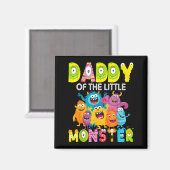 Daddy Of The Little Monster 1st Birthday Boy Party Magnet (Vorderseite/Rückseite)
