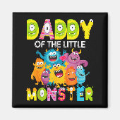 Daddy Of The Little Monster 1st Birthday Boy Party Magnet (Vorne)