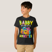 Daddy Of The Little Monster 1st Birthday Boy Party T-Shirt (Vorne ganz)