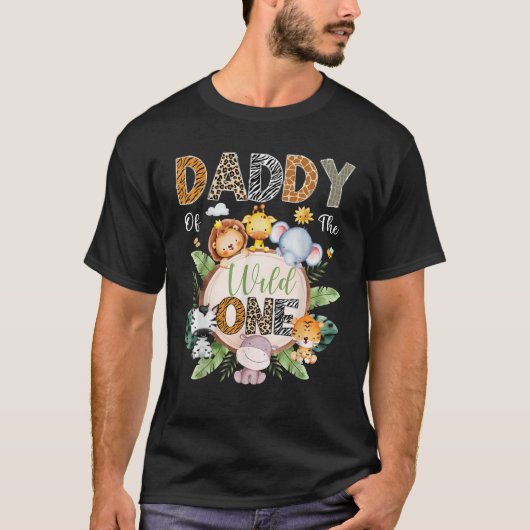 Daddy Of The Wild One 1St Birthday Safari Jungle A T-Shirt (Vorderseite)