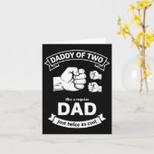 Daddy Of Two Dad Funny Father Of Two Fathers Day B Karte (Gelbe Blume)