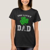 Daddy One Lucky Vater St Patricks Day Daddy Vather T-Shirt (Vorderseite)