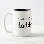 Daddy Personalisiert Fun Schwarz-weiß Zwei-Tone-Ta Zweifarbige Tasse (Links)