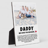 Daddy Personalisiertes Foto Geschenk von Kindern Fotoplatte (Seite)