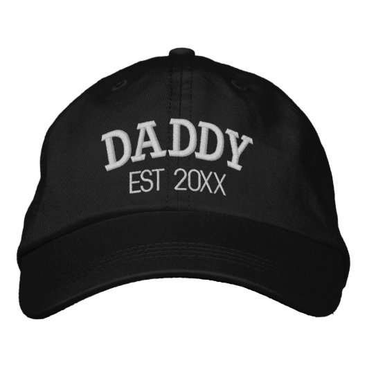 Daddy Personalized Father's Day Gift Custom Text Bestickte Baseballkappe (Vorderseite)