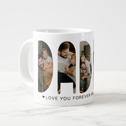 DADDY Photo Letters Jumbo-Tasse (Vorderseite Links)