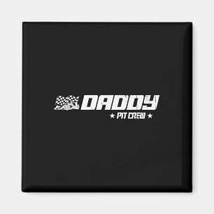 Daddy Pit Crew Race Car Birthday Family Racing Magnet