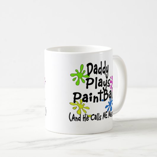 Daddy Plays Paintball Kaffeetasse (VorderseiteRechts)