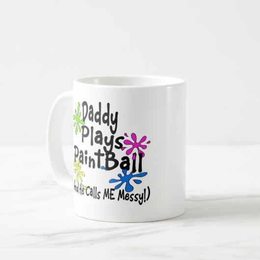 Daddy Plays Paintball Kaffeetasse (Vorderseite Links)