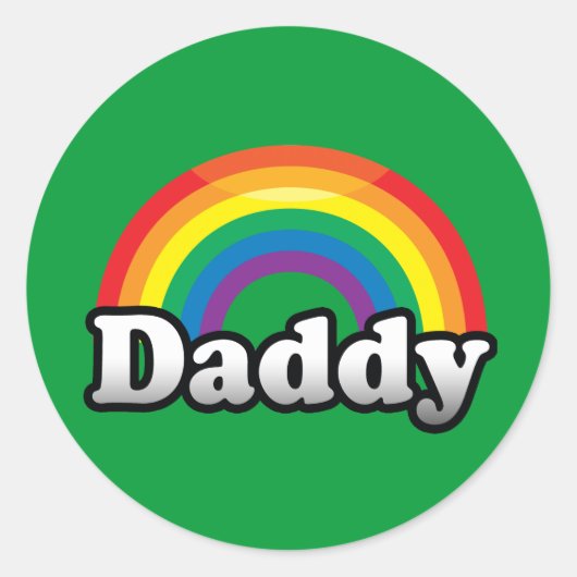 DADDY PRIDE RUNDER AUFKLEBER (Vorderseite)