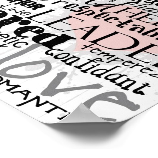 Daddy Printable Grey on Poster (Ecke)