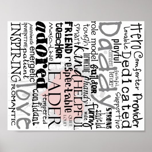 Daddy Printable Grey on Poster (Vorne)