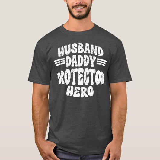 Daddy Protector Helden Fathers Day for Vater r T-Shirt (Vorderseite)