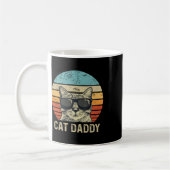 Daddy Retro Cat Sungles Cool Cat Vater Geschenke F Kaffeetasse (Links)