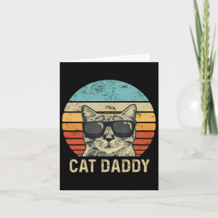 Daddy Retro Cat Sungles Cool Cat Vater Geschenke F Karte