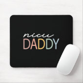 Daddy Retro Colorful Nicu Vater Boho Tiny Warrior Mousepad (Mit Mouse)