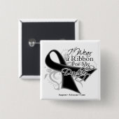 Daddy Ribbon - Melanom Hautkrebs Button (Vorne & Hinten)