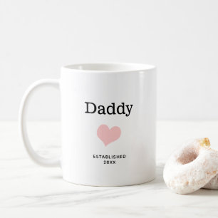 Daddy, rosa Herz, Single Foto Custom Kaffeetasse