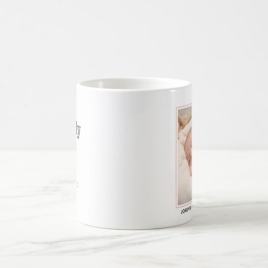 Daddy, rosa Herz, Single Foto Custom Kaffeetasse (Mittel)