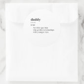 DADDY RUNDER AUFKLEBER (Tasche)