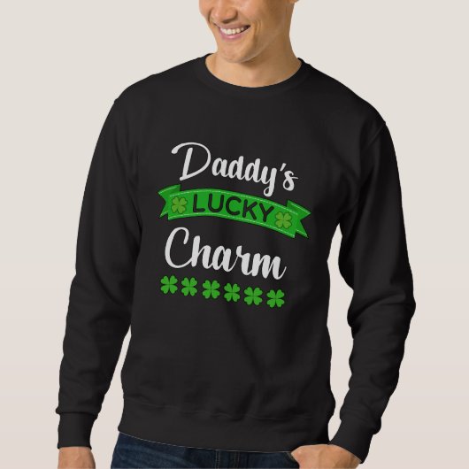 Daddy s Lucky Charm St Patricks Green Youth Boy Sweatshirt (Vorderseite)