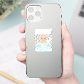 Daddy sagt Junge Schwangerschaft Pink oder Blauer Aufkleber (Telefon)