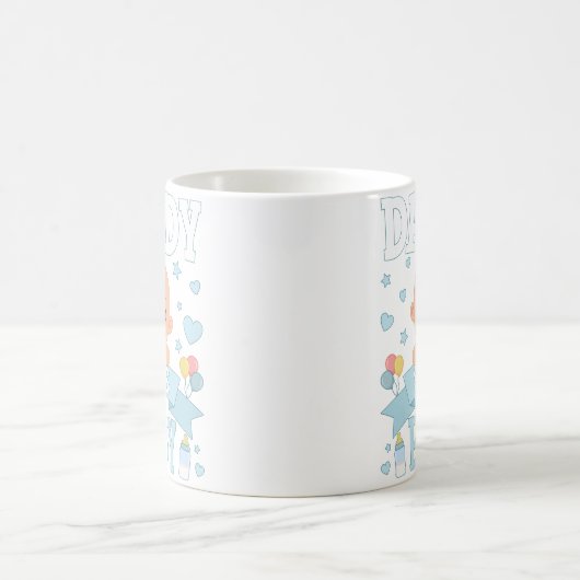 Daddy sagt Junge Schwangerschaft rosa oder blau Kaffeetasse (Mittel)