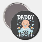 Daddy sagt Junge Schwangerschaft rosa oder blauer  Magnet (Vorderseite/Rückseite)
