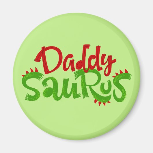Daddy Saurus Dinosaur Lettering Magnet (Vorne)