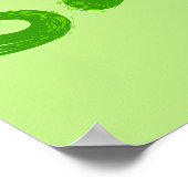 Daddy Saurus Dinosaur Lettering Poster (Ecke)