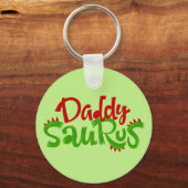 Daddy Saurus Dinosaur Lettering Schlüsselanhänger (Vorderseite)