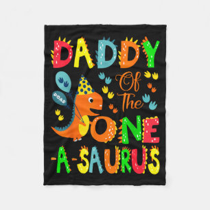 Daddy Saurus Hemd zum 1. Geburtstag Dinosaurier Fleecedecke
