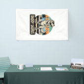 Daddy Saurus Retro-Dinosaur-Sonnenuntergangs-Shirt Banner (Messeveranstaltung)