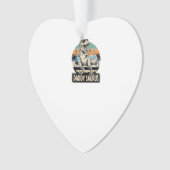 Daddy Saurus Retro-Dinosaur-Sonnenuntergangs-Shirt Ornament (Vorderseite)