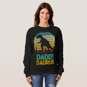 Daddy Saurus Rex Dinosaur Daddysaurus Father's Da Sweatshirt (Vorne ganz)