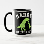 Daddy saurus rex dinosaur Vater Tagesgeschenk Papa Tasse (Links)