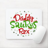 Daddy Saurus Rex Illustration Mousepad (Mit Mouse)