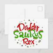 Daddy Saurus Rex Illustration Postkarte (Vorne/Hinten)