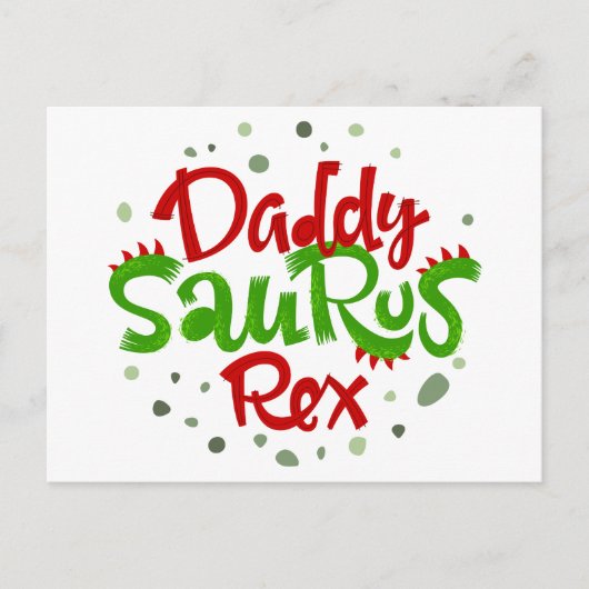 Daddy Saurus Rex Illustration Postkarte (Vorderseite)