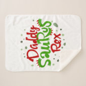 Daddy Saurus Rex Illustration Sherpadecke (Vorderseite (Horizontal))