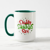 Daddy Saurus Rex Illustration Tasse (Links)